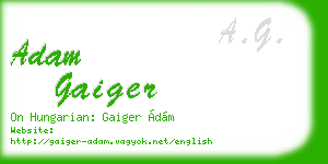 adam gaiger business card