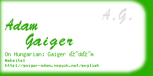 adam gaiger business card